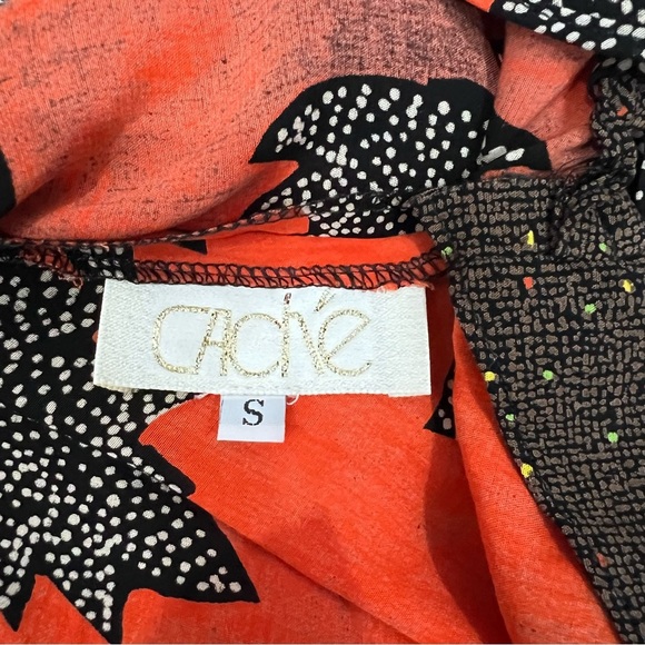 Vintage 90’s Cache Handkerchief Split Hem Flowy Boho Tribal Print Tank Top - Picture 6 of 8